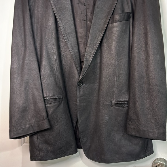Remy Lamb Leather Blazer Men Size 42 - Picture 4 of 13
